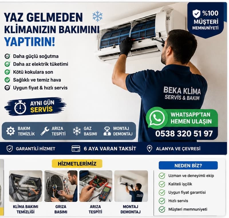 Klima Servisi Alanya Klima Bakımı Arıza Onarım
