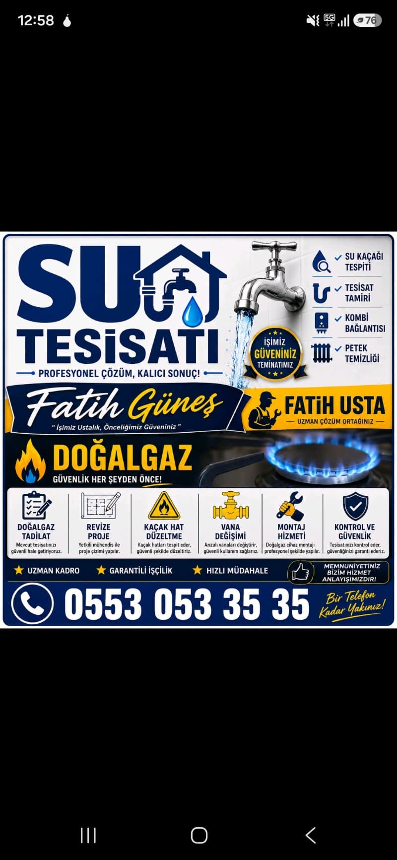 Su Tesisatı Ve Dogalgaz Üzerine Herturlu İstanbul Garantili Sekilde Yapilir
