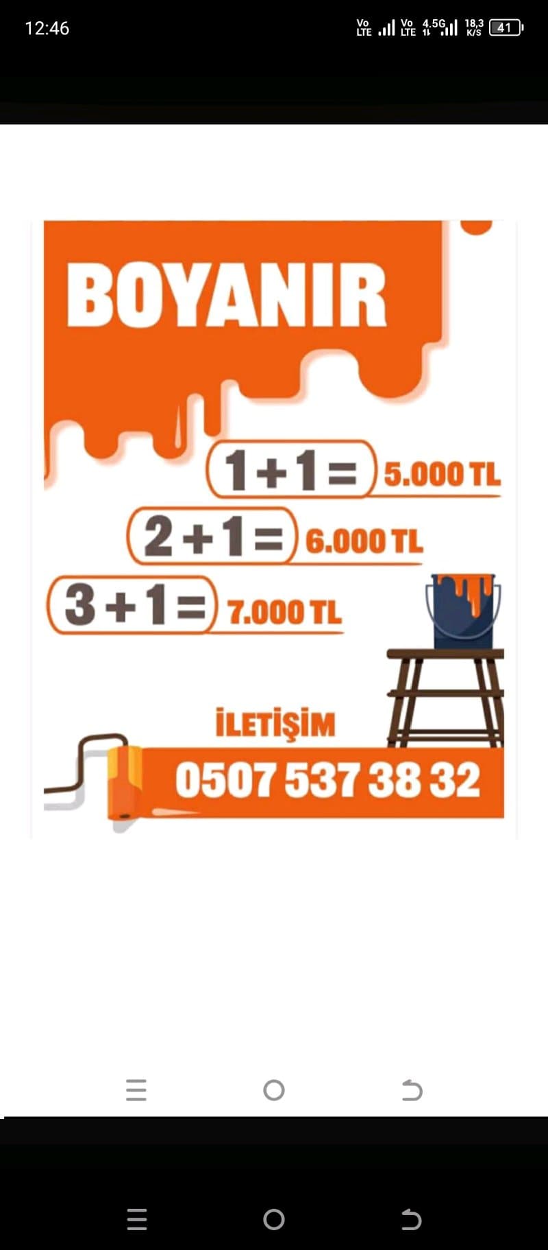 Daireleriniz 7 Bin TL'den Başlayan Fiyatlarla Boyanir