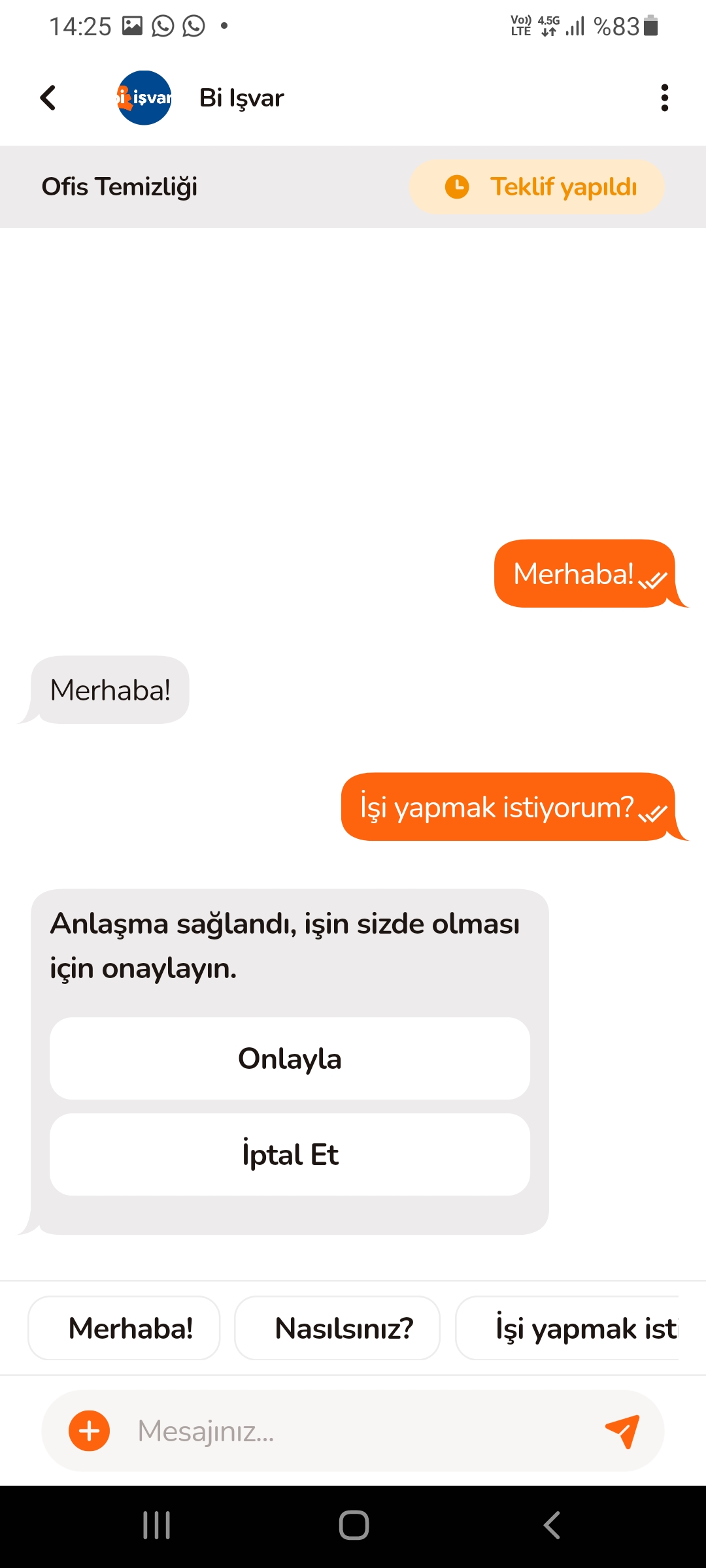 bi işyapan iş teklifi alma