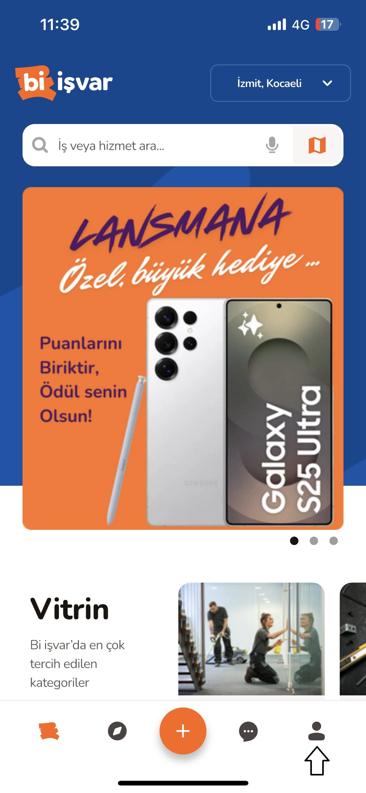 Ana sayfa profil simgesi